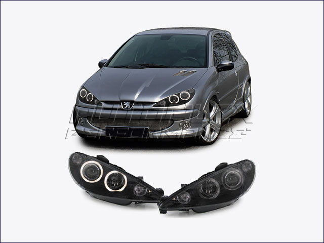 Faros Delante Angel Eyes Peugeot 206