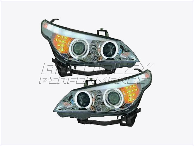 Faros Angel Eyes + LED BMW E60 + E61