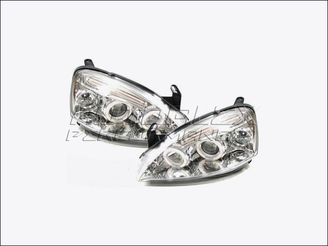 Faros Angel Eyes + LED Opel Corsa C