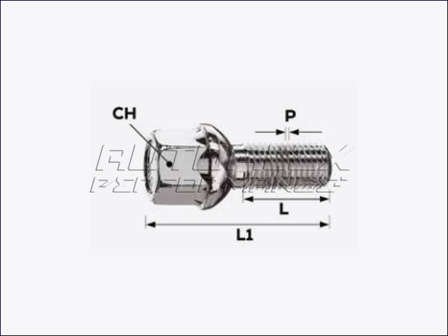 Tornillo Esférico M14X1.50X50MM